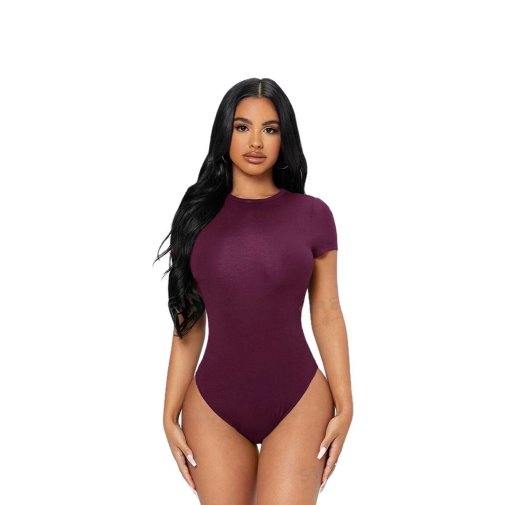 Petite purple bodysuit
